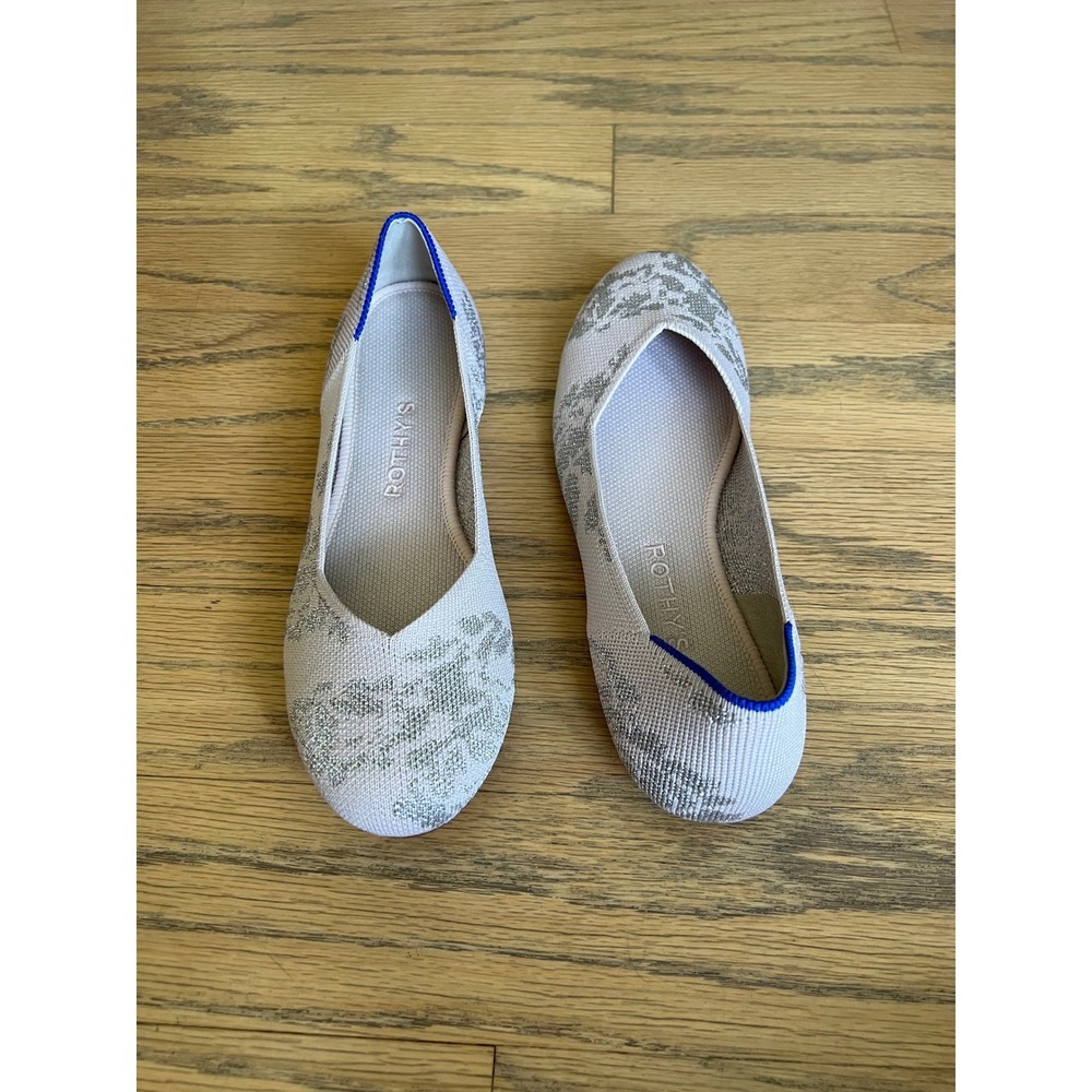 Rothys The Flat in Burnished Blush Knit Ballet Flats Womens 7 - Picture 10 of 13